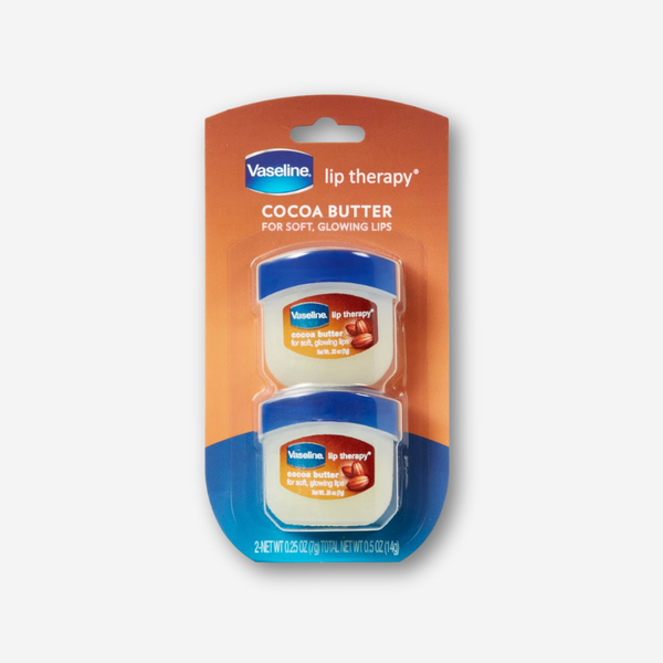 Vaseline Lip Therapy Fragrance Free Cocoa Butter Twin Pack