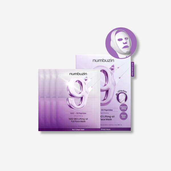 numbuzin No. 9 NAD Bio Lifting-sil Full Face Pack Sheet (+Fabric Lifting Band)